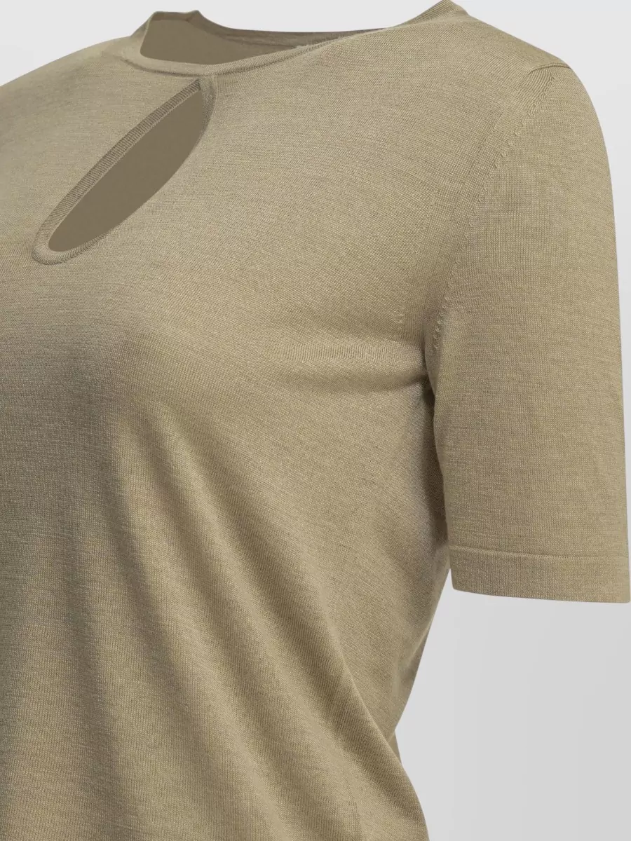 Max Mara Silk Cashmere Round Neck Knitted Top