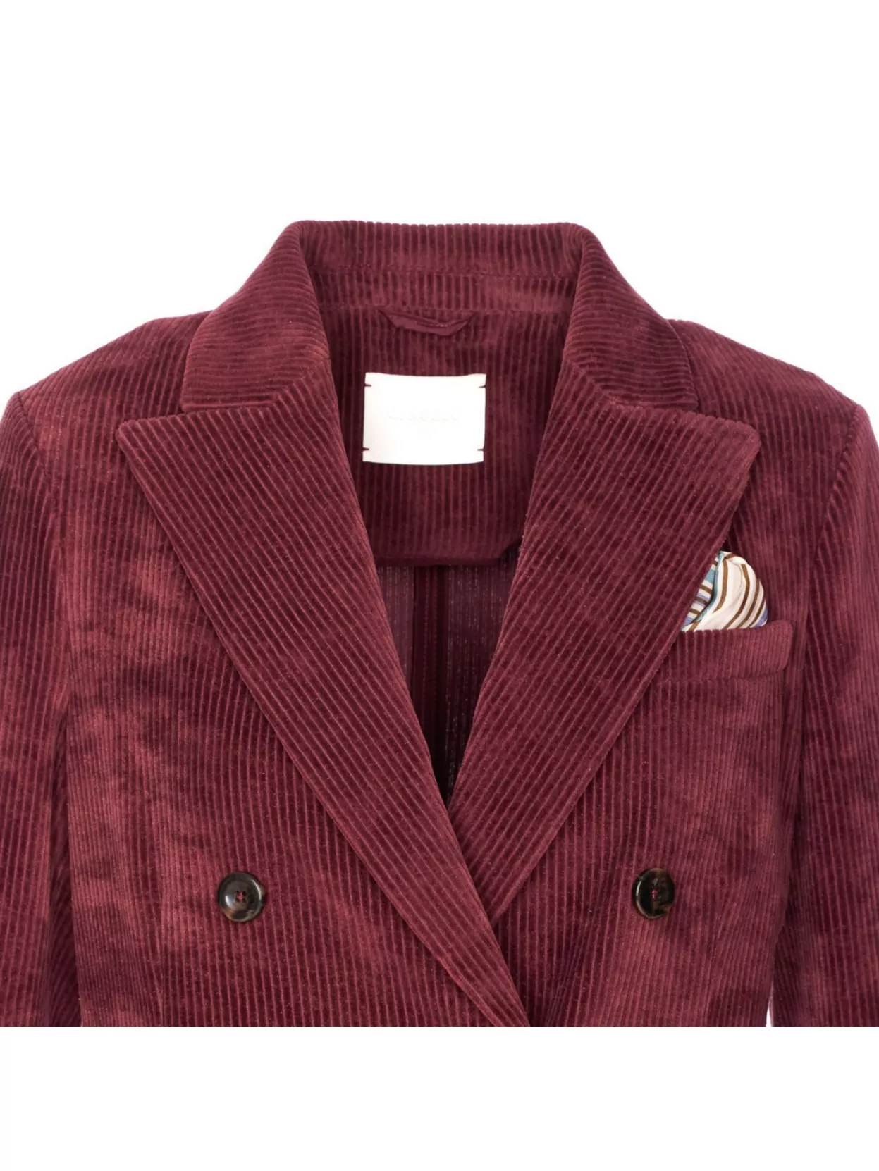 Circolo 1901 Velvet Double-Breasted Jacket Chest Pocket