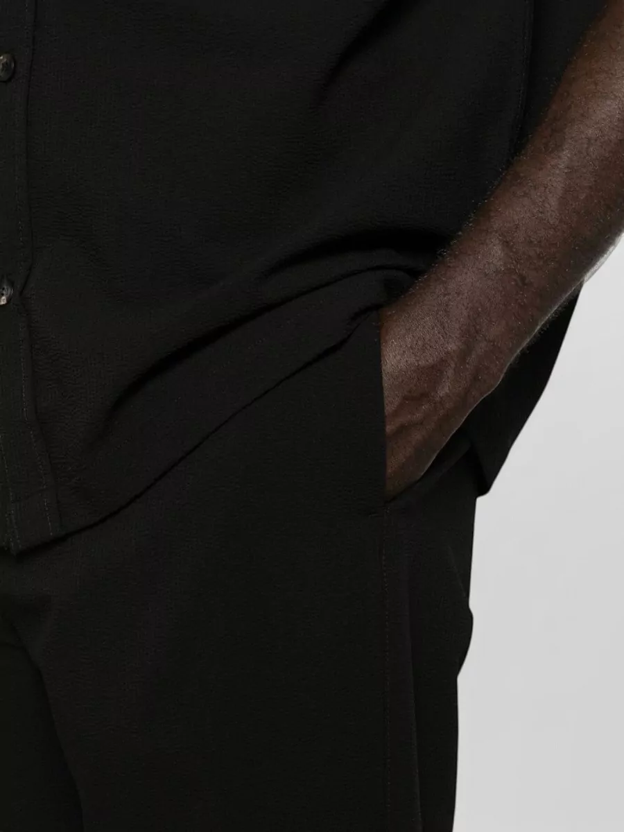 Emporio Armani Crepe Straight-Leg Tailored Trousers