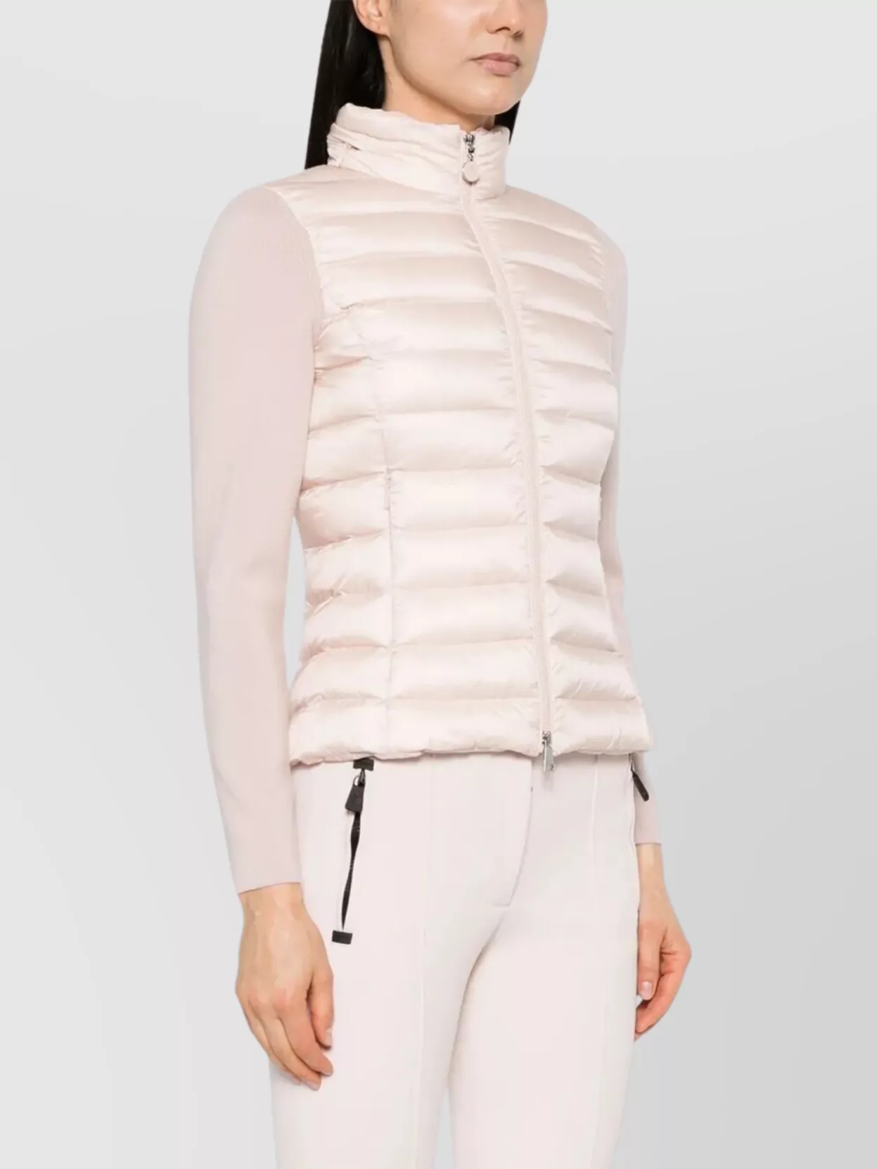 Moncler Wool Padded Zip-Up Cardigan