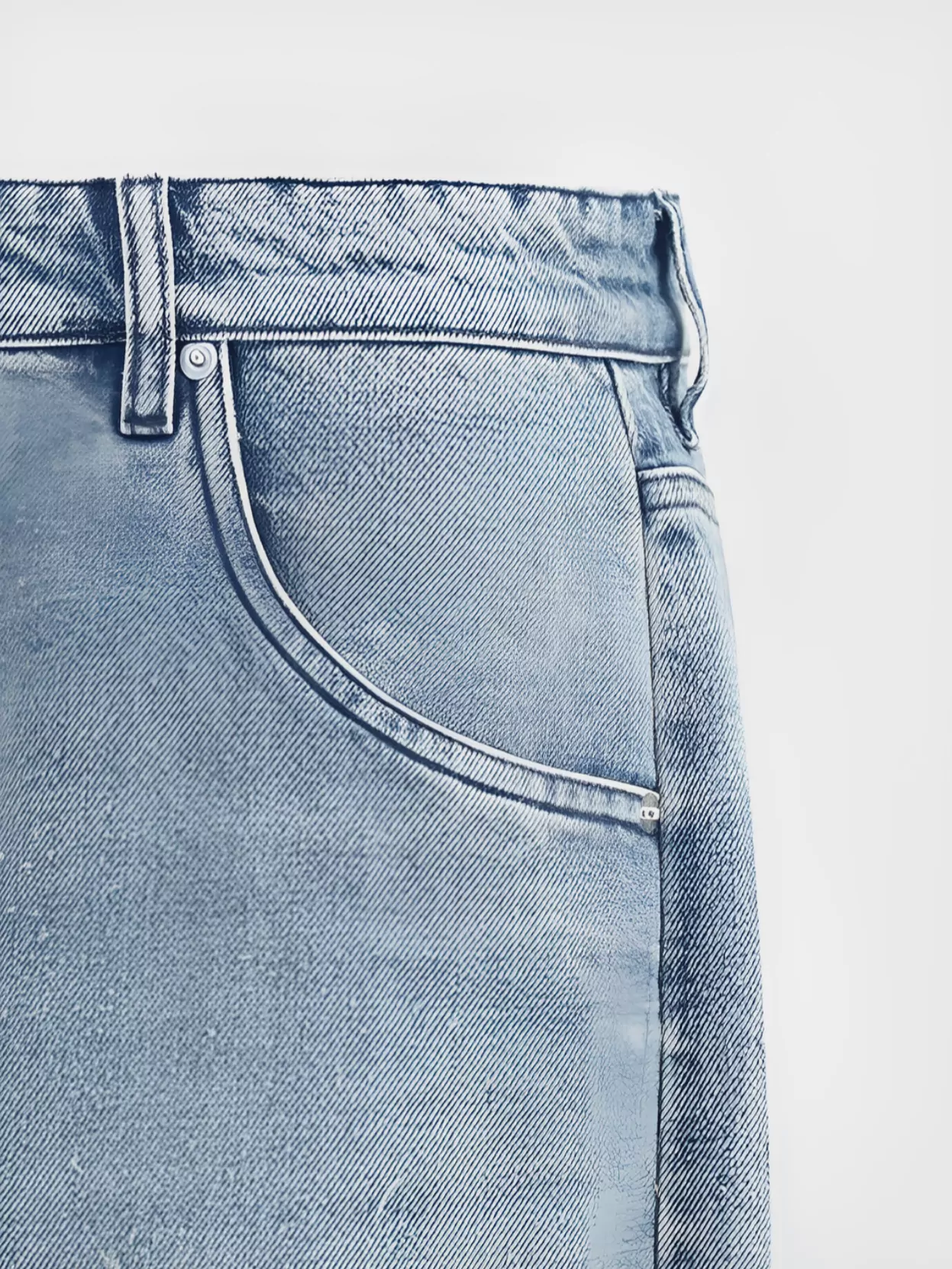 Namacheko Relaxed Baggy Cotton Jeans With Faded Wash