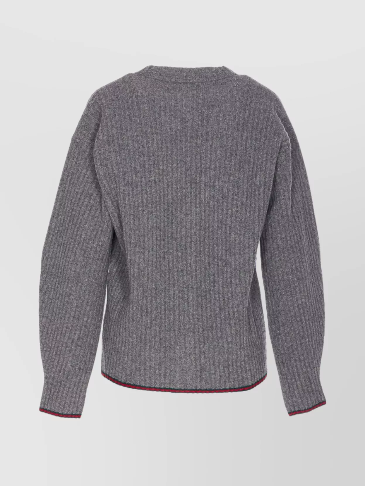 Gucci Womens Dusty Dark Grey Mc Oversized Rib Wool Knitted Cardigan Xs In Gold