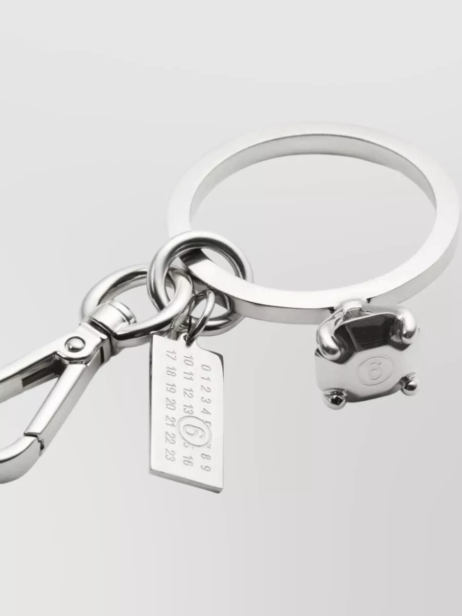 Mm6 Maison Margiela Brass Ring Charm Keyring
