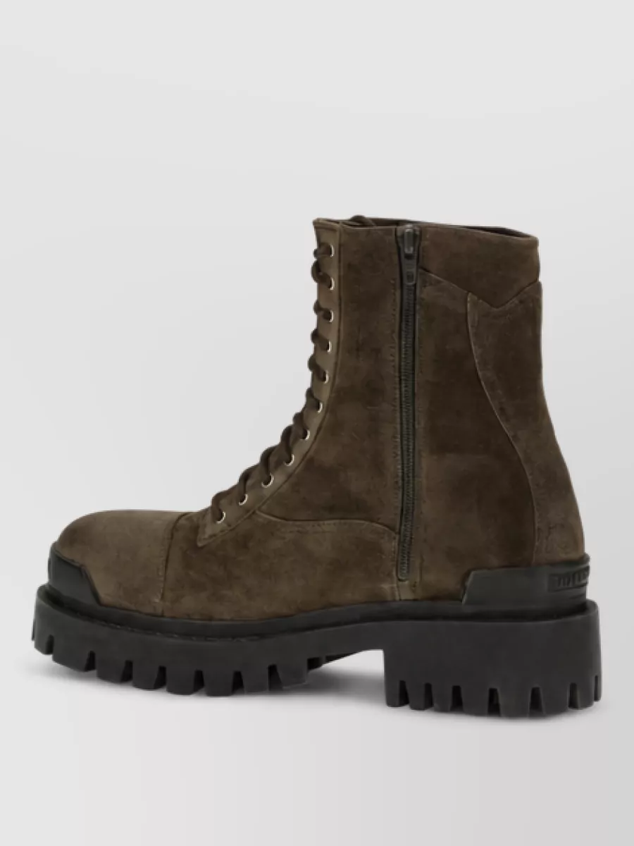 Balenciaga Calf Leather Lace-Up Boots