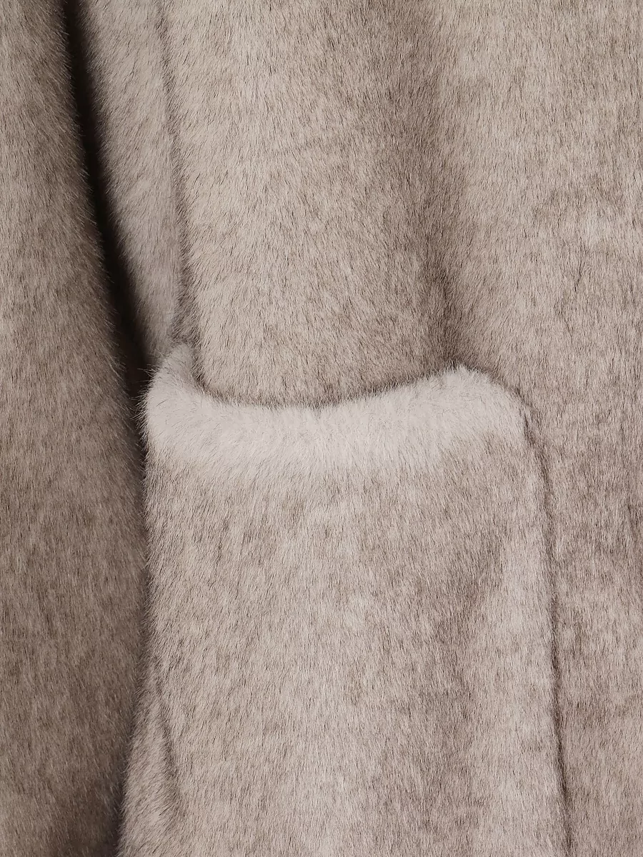 Herno Faux Fur Cropped Oversized Jacket