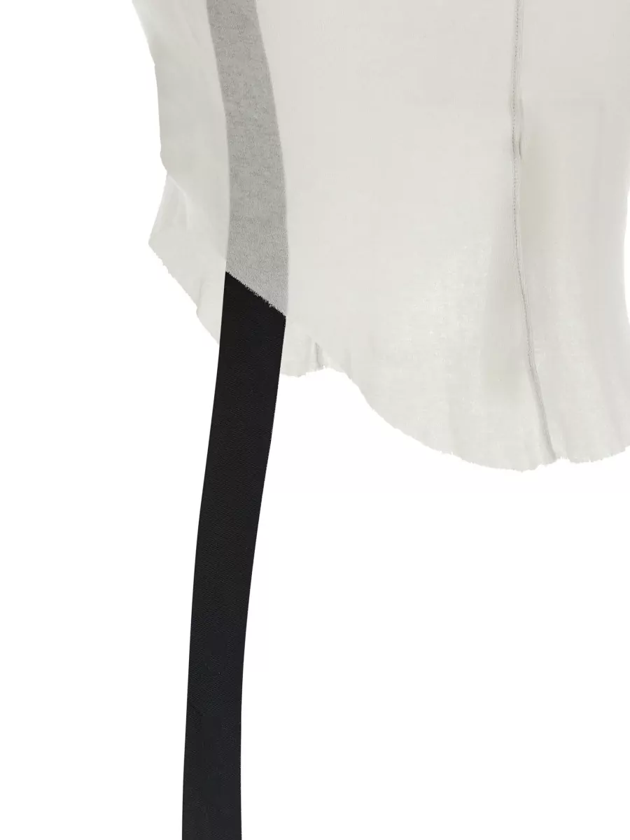 Rick Owens Drkshdw Tank Top Asymmetric Hem Racerback Sheer Straps