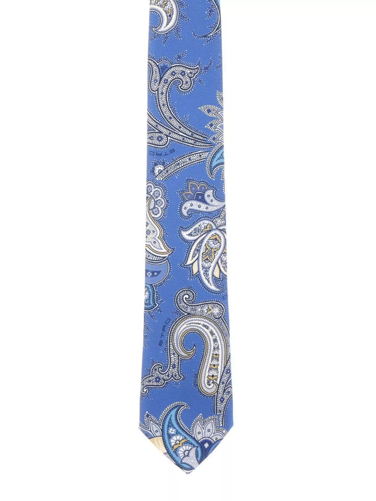 Etro Silk Tie With Paisley Pattern And Rolled Design
