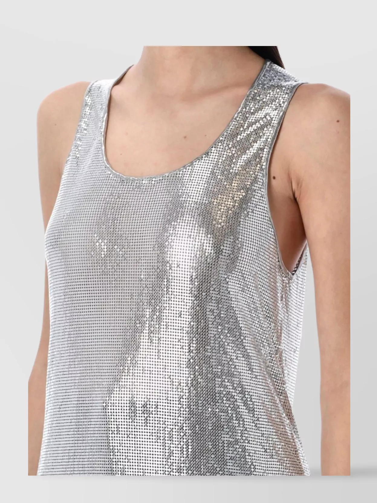 Junya Watanabe Mesh Tank Top Metallic