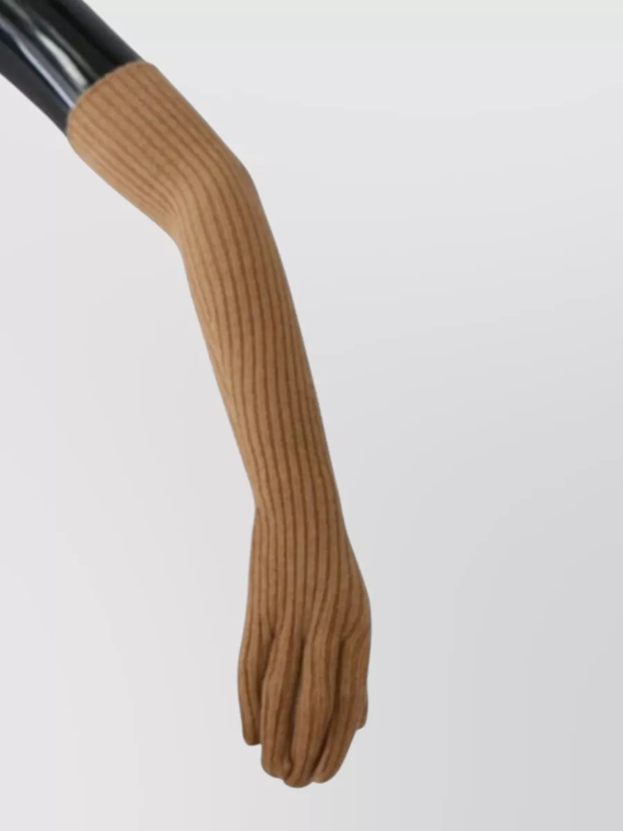 Dolce&Gabbana cashmere ribbed elbow length mittens