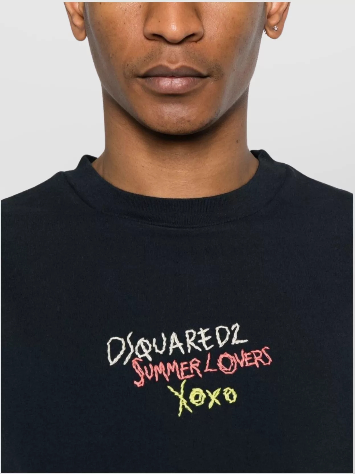Dsquared2 Crew Neck Graphic Print Short Sleeves Vest