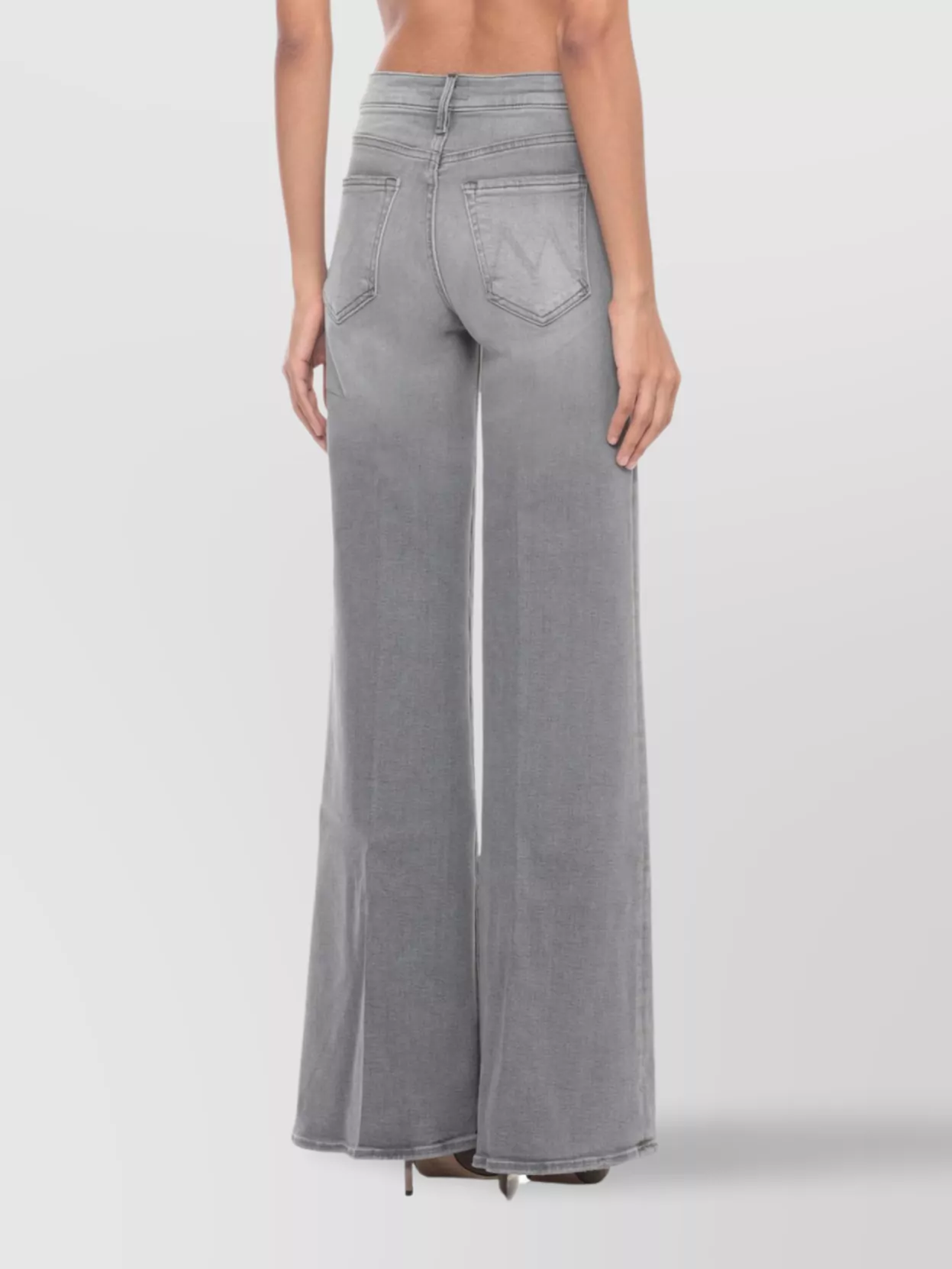 Mother Wide Leg Trousers Five Pocket Style In Brown