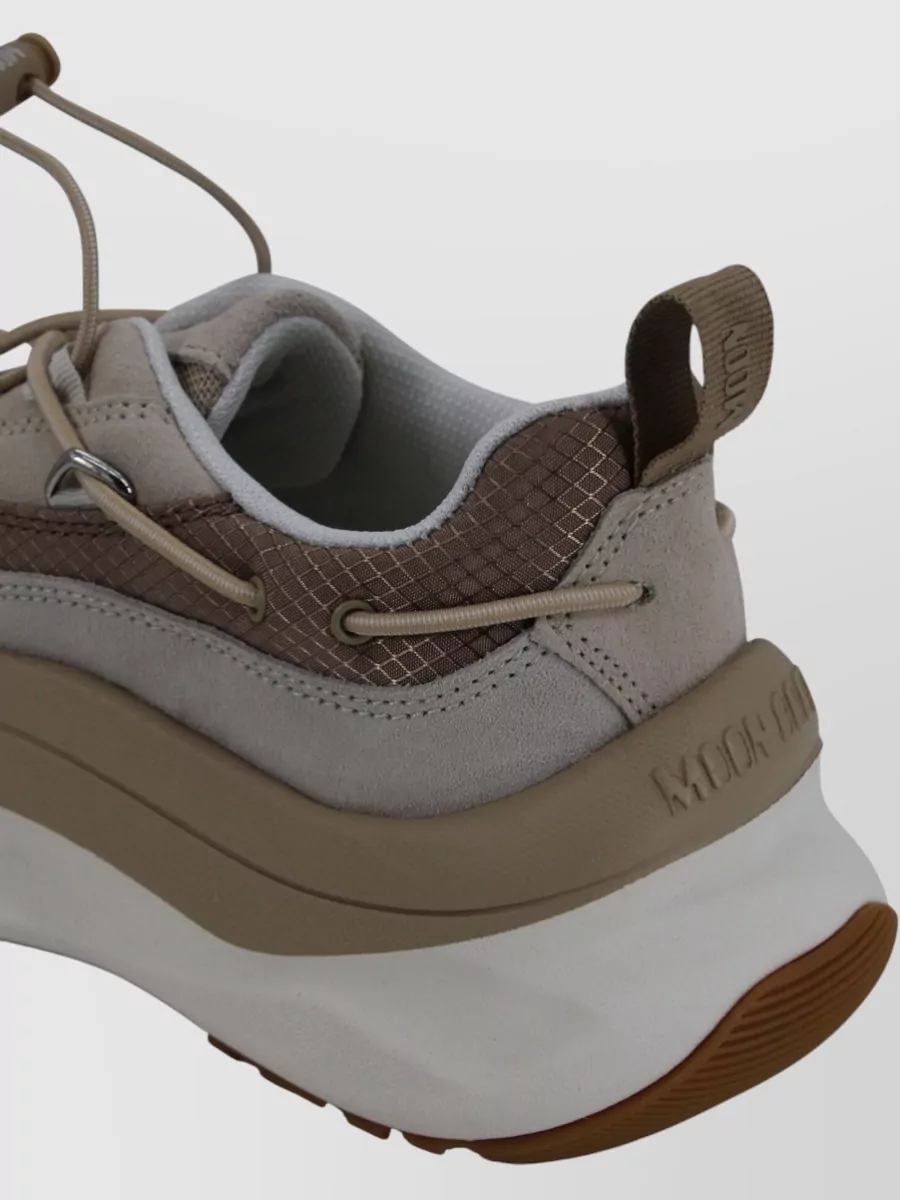 Moon Boot Lace Up Sneakers Elevated Platform Sole