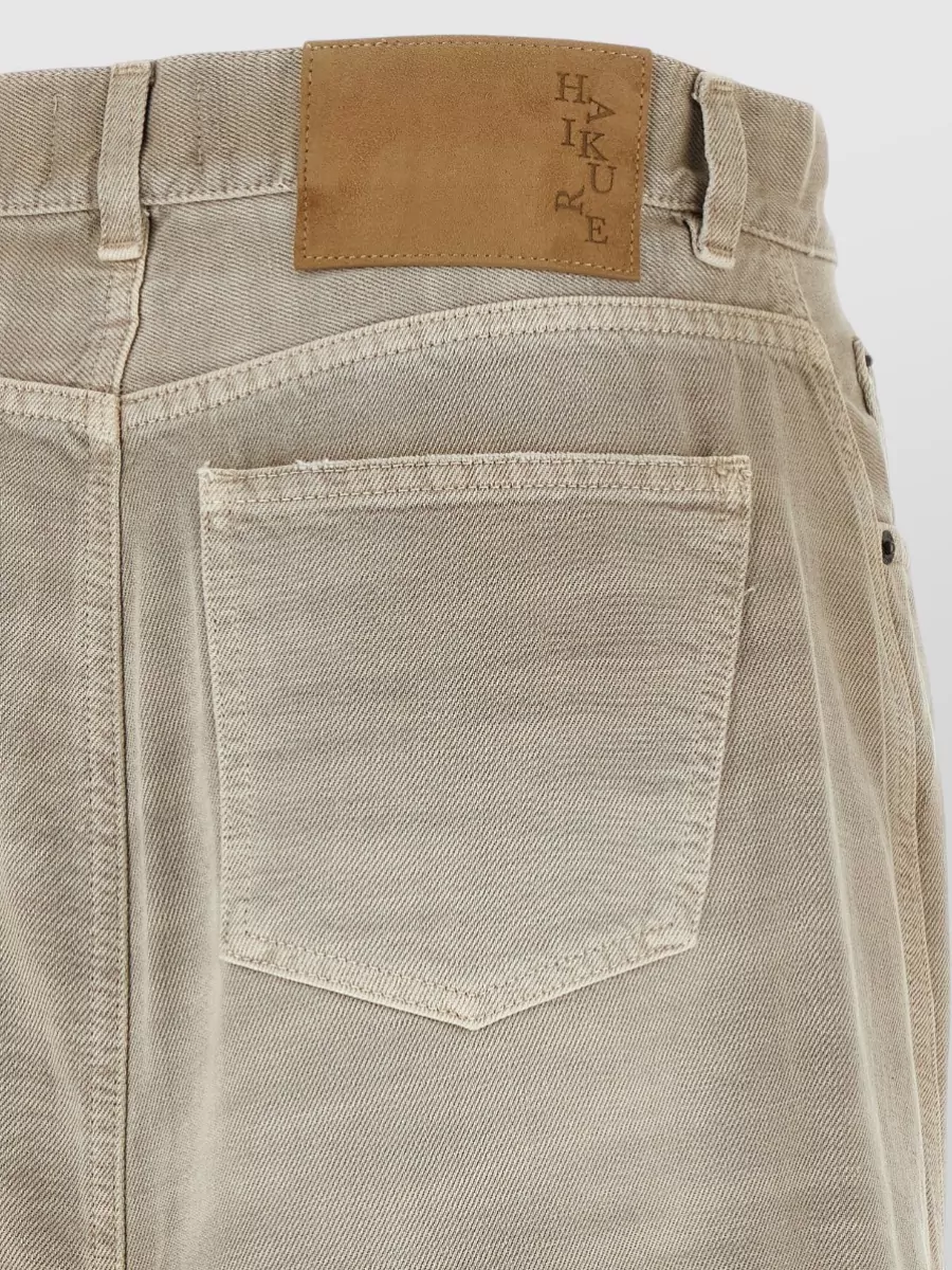 Haikure Ann Bull 44 Skirt Asymmetric Hem Pockets Belt