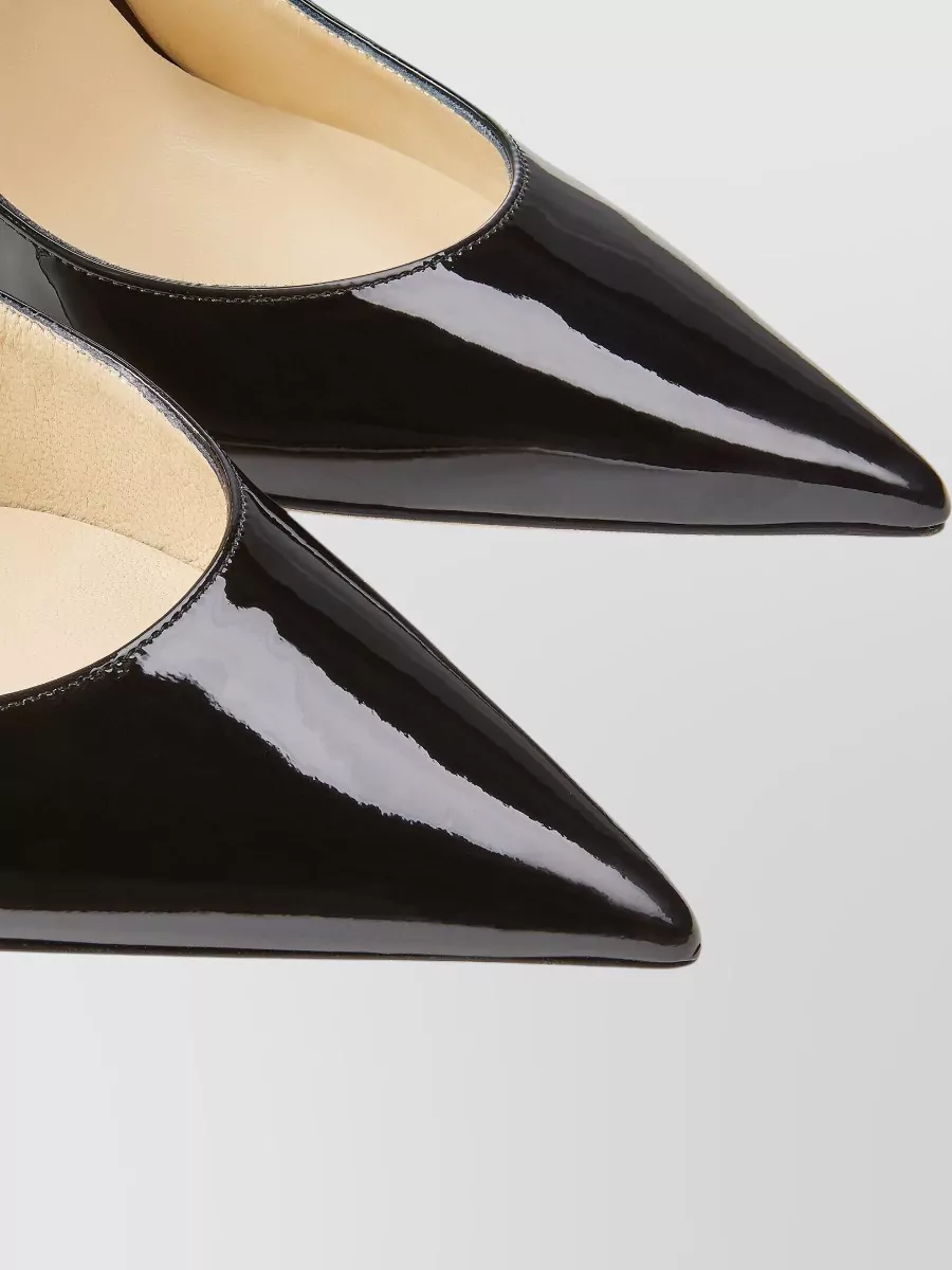 Jimmy Choo Leather Crystal-Embellished Slip-On Pumps
