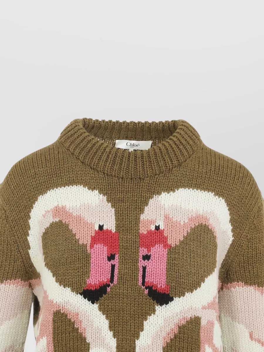 Chloé Wool Logo-Intarsia Sweater