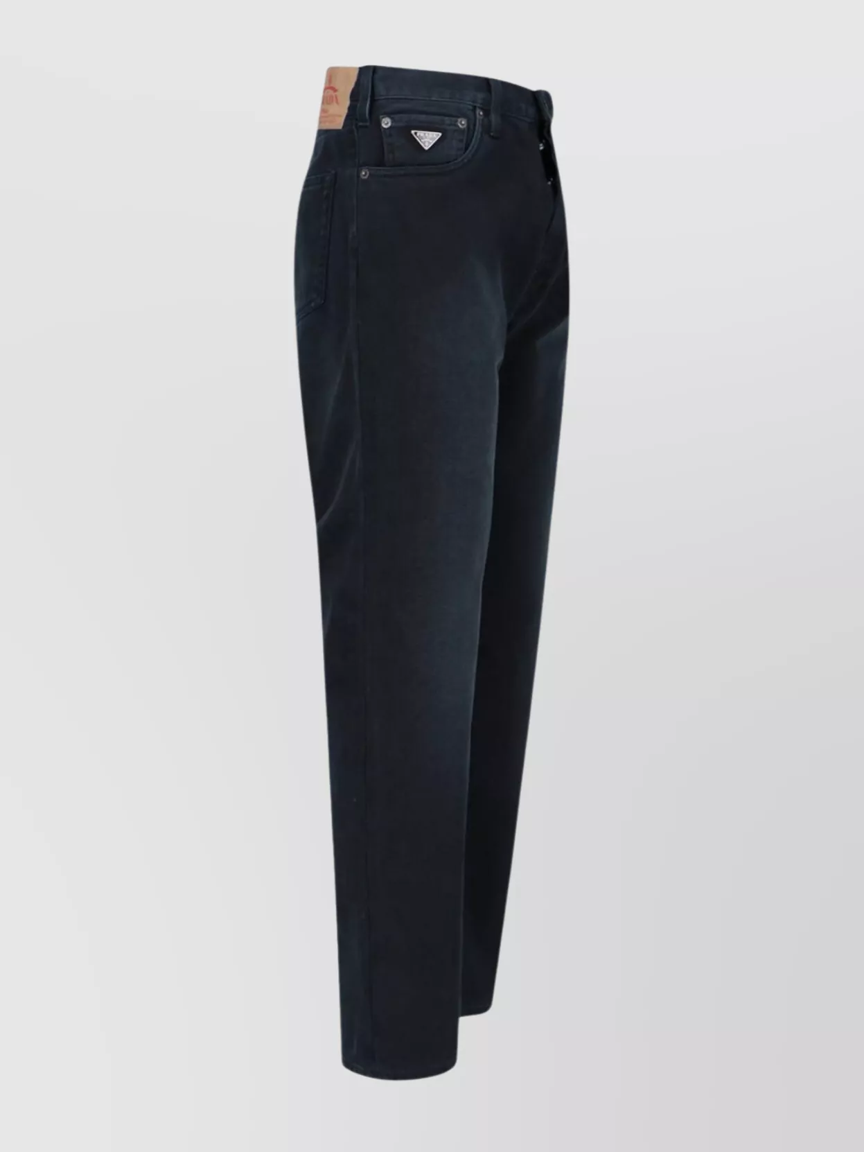 Prada Trousers Straight Belt Loops In Black