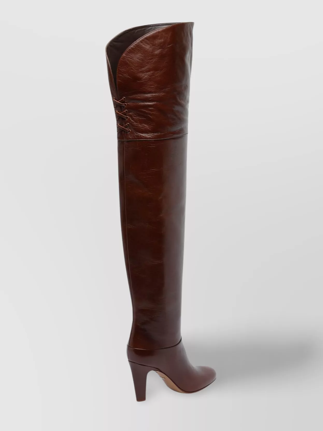Chloé Lace Detail Leather Over-The-Knee Boots