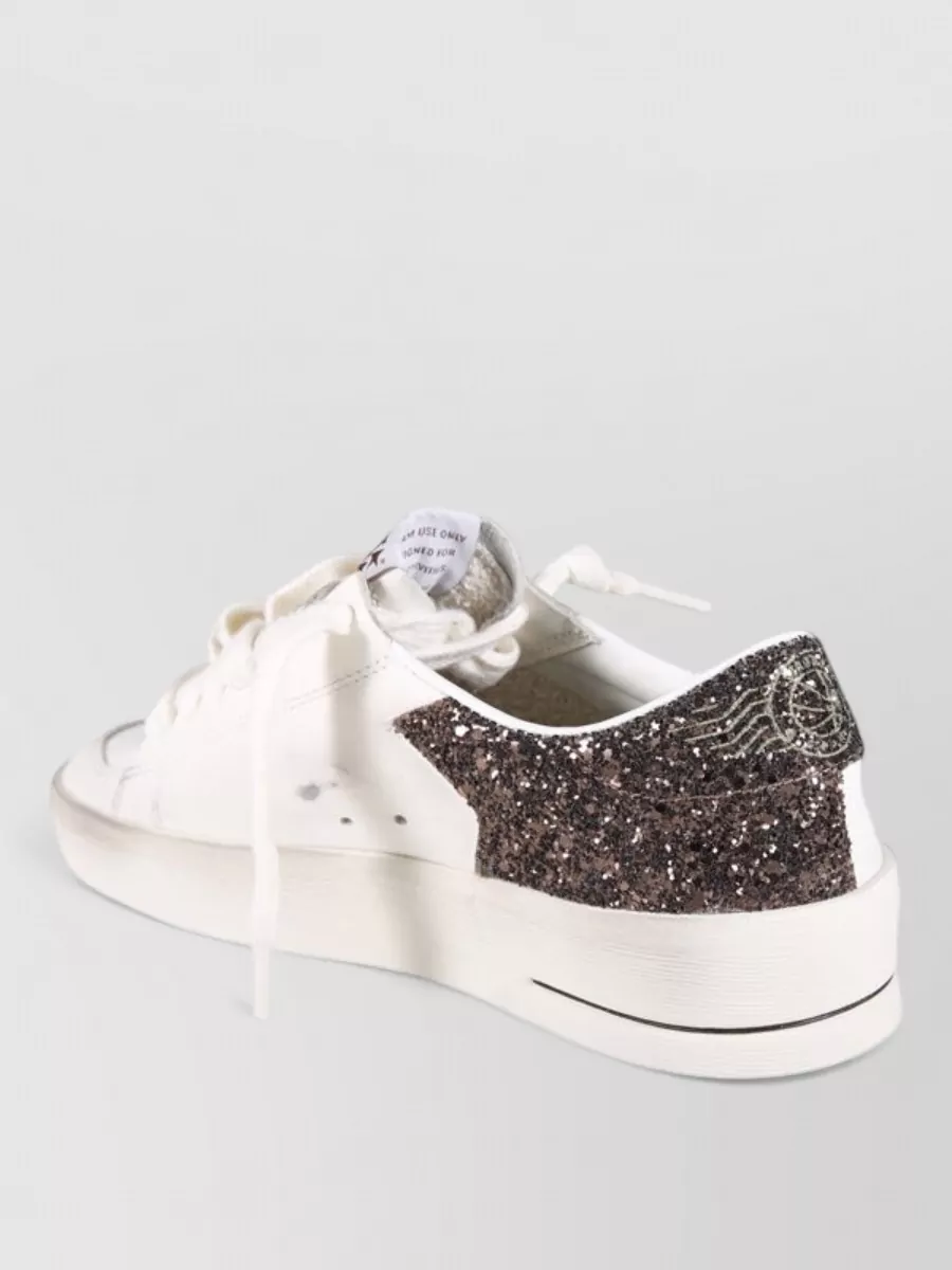 Golden Goose Glitter Star Sneakers Perforated Toe Box