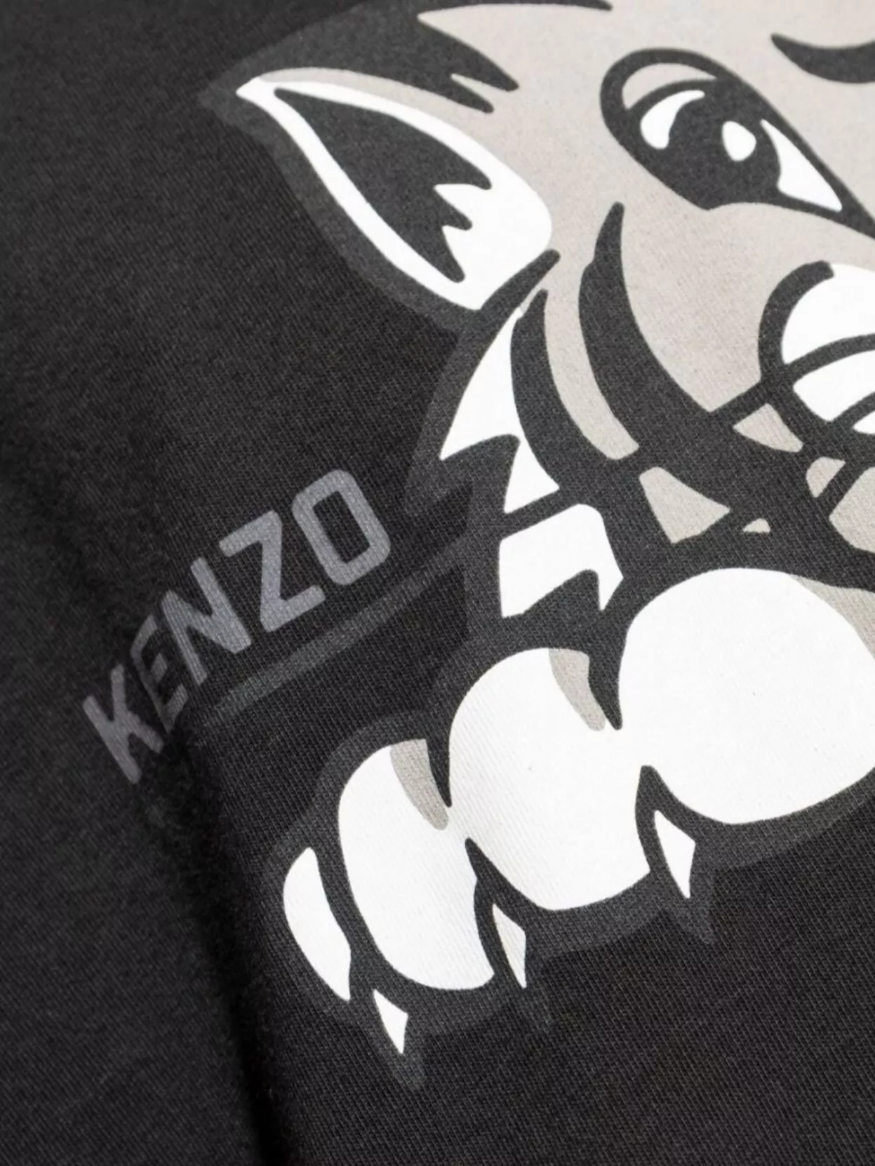 Kenzo Graphic Print Crew Neck Cotton T-Shirt