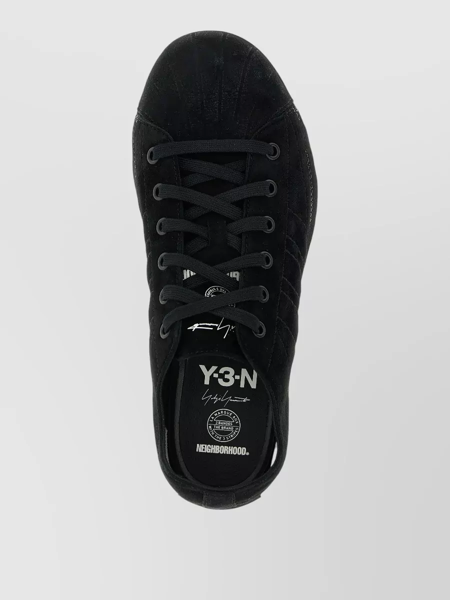 Y-3 Leather Lace-Up Sneakers