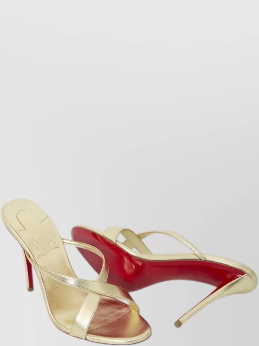 Christian Louboutin Leather Cross-Strap Mules