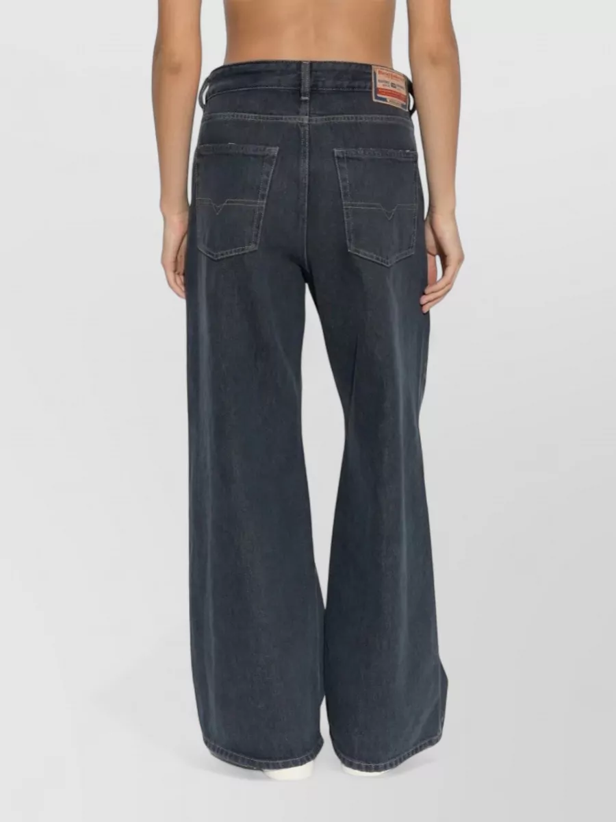 Diesel Denim High-Rise Wide-Leg Jeans