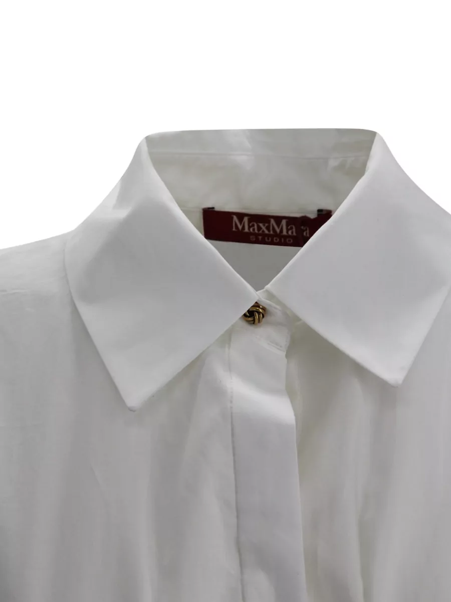 S Max Mara Cotton Poplin Fit-And-Flare Midi Dress