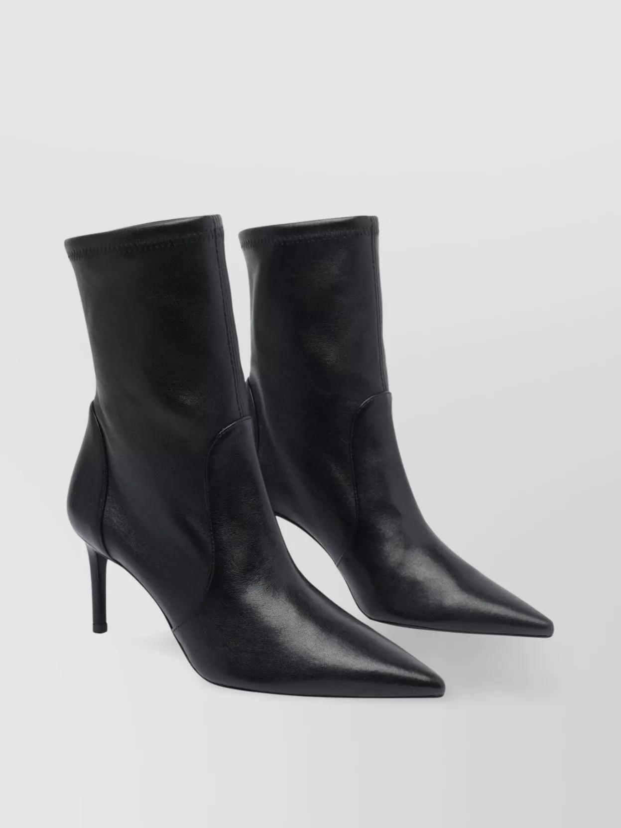 Stuart Weitzman Ankle Length Leather Stiletto Heel Boots