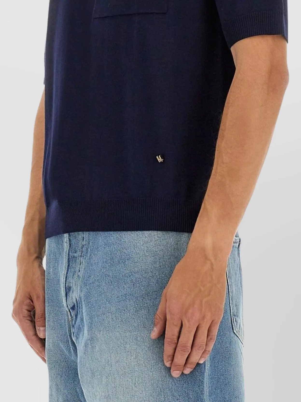 Moschino Pocketed T-Shirt With Ribbed Cuffs And Hem