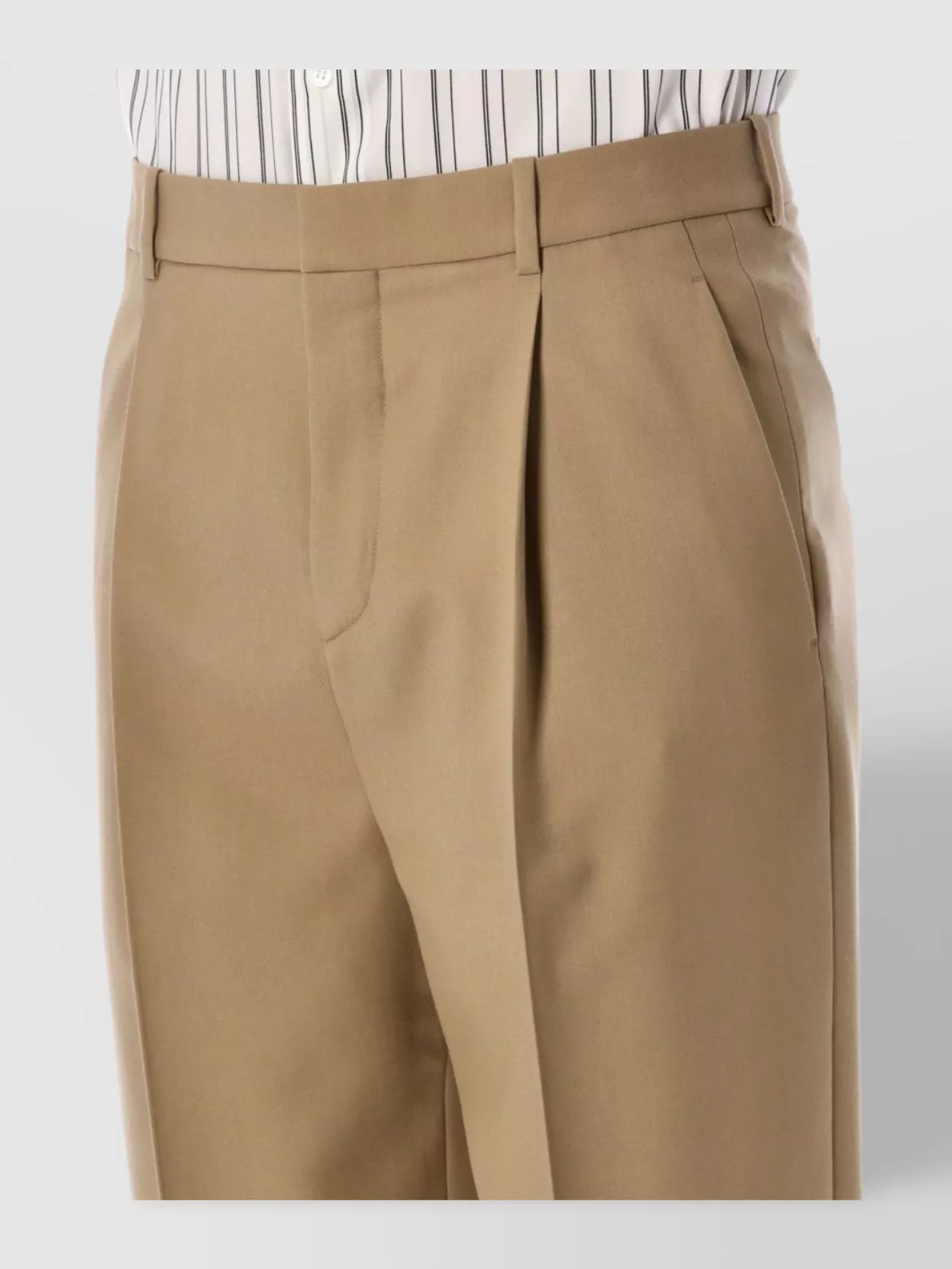 Saint Laurent Front Pleat Trousers With Pockets And Loops