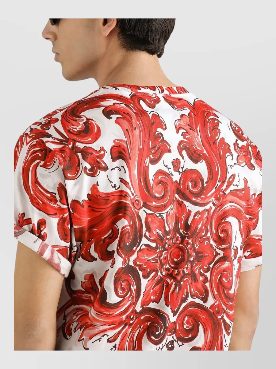 Dolce&Gabbana Cotton Printed Short-Sleeve Crew-Neck T-Shirt