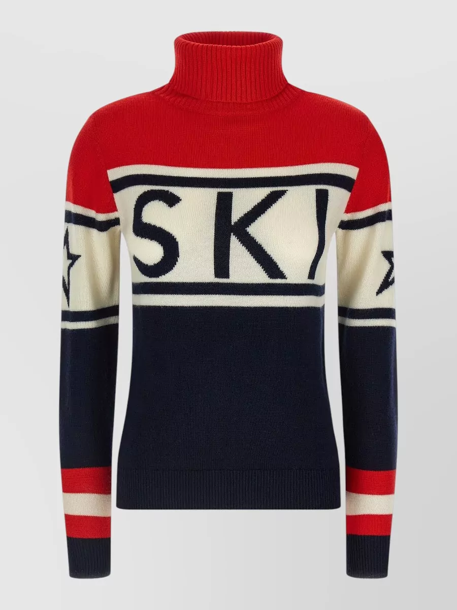 Perfect Moment merino wool jacquard turtleneck sweater