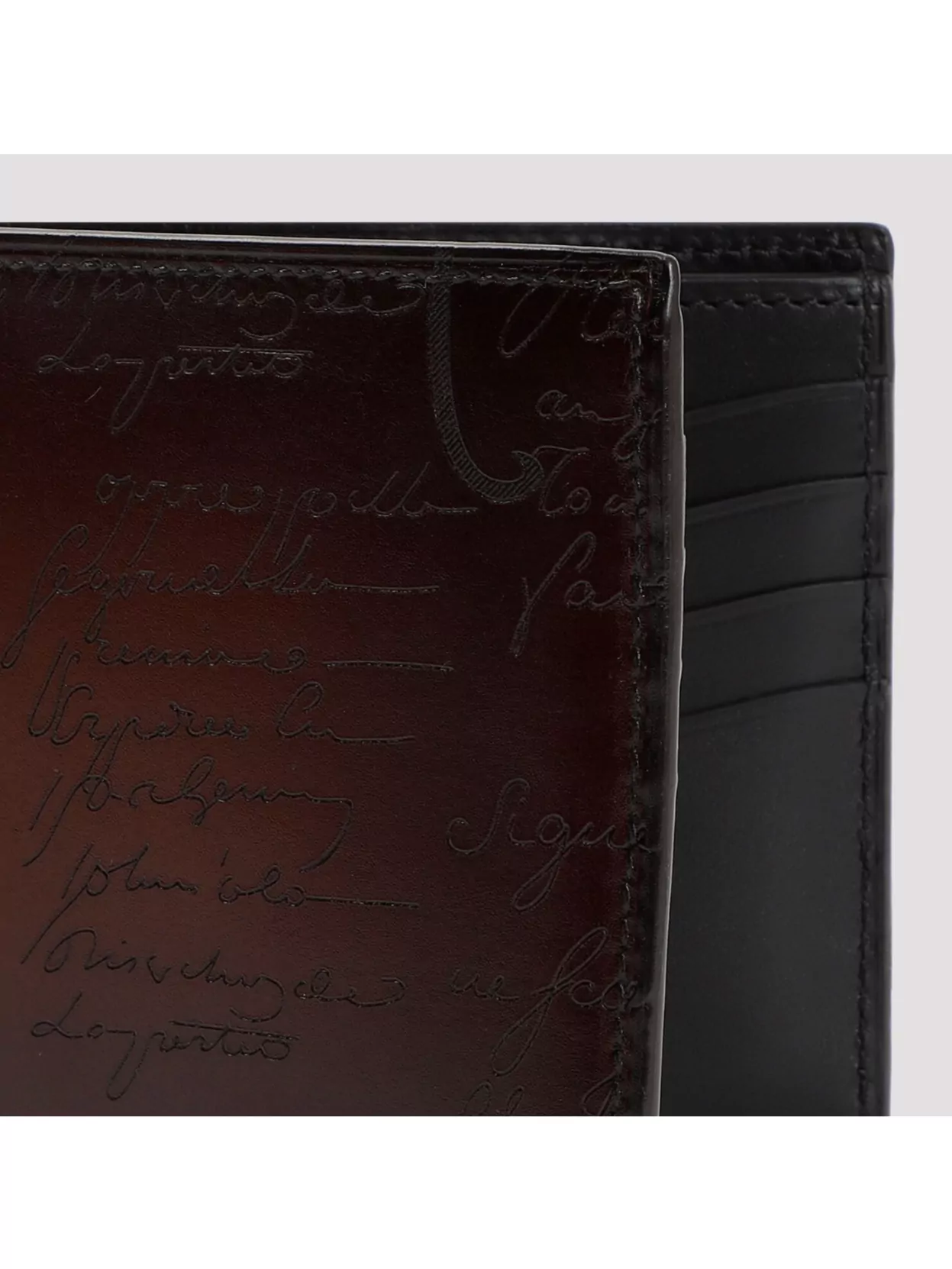 Berluti Calf Leather Neo Venezia Written Wallet