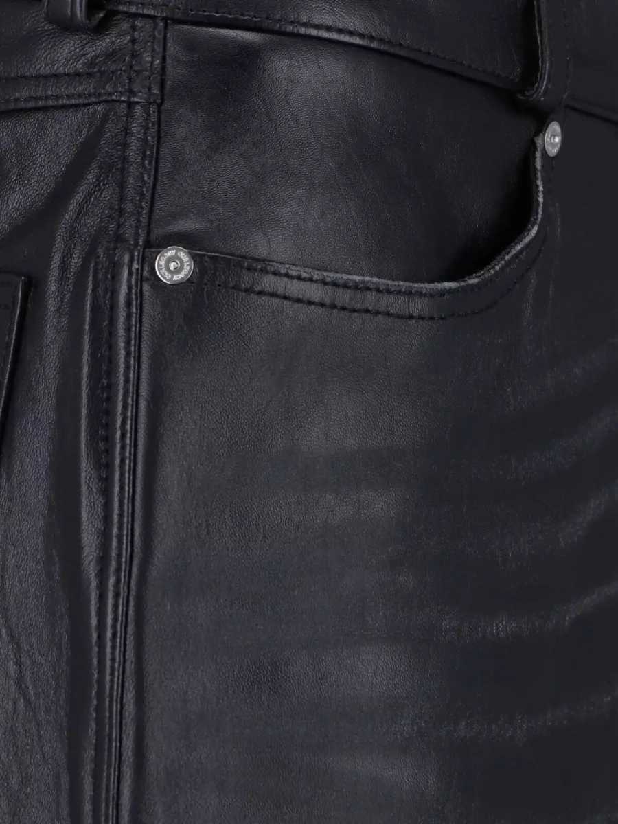 Our Legacy Leather Straight-Leg Trousers
