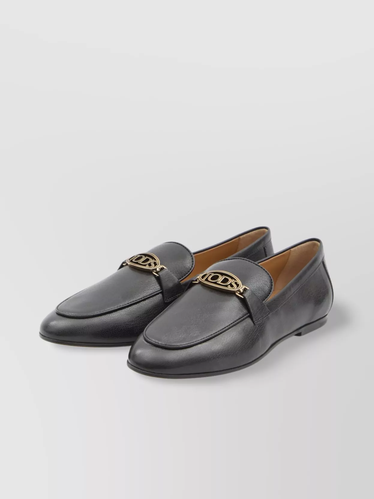 Tod's Leather Loafers With Metal Detail