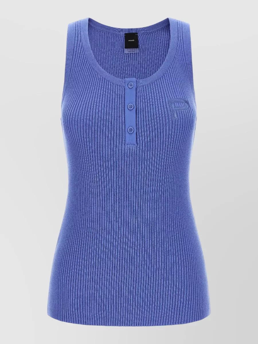 Pinko Ribbed cashmere tank top