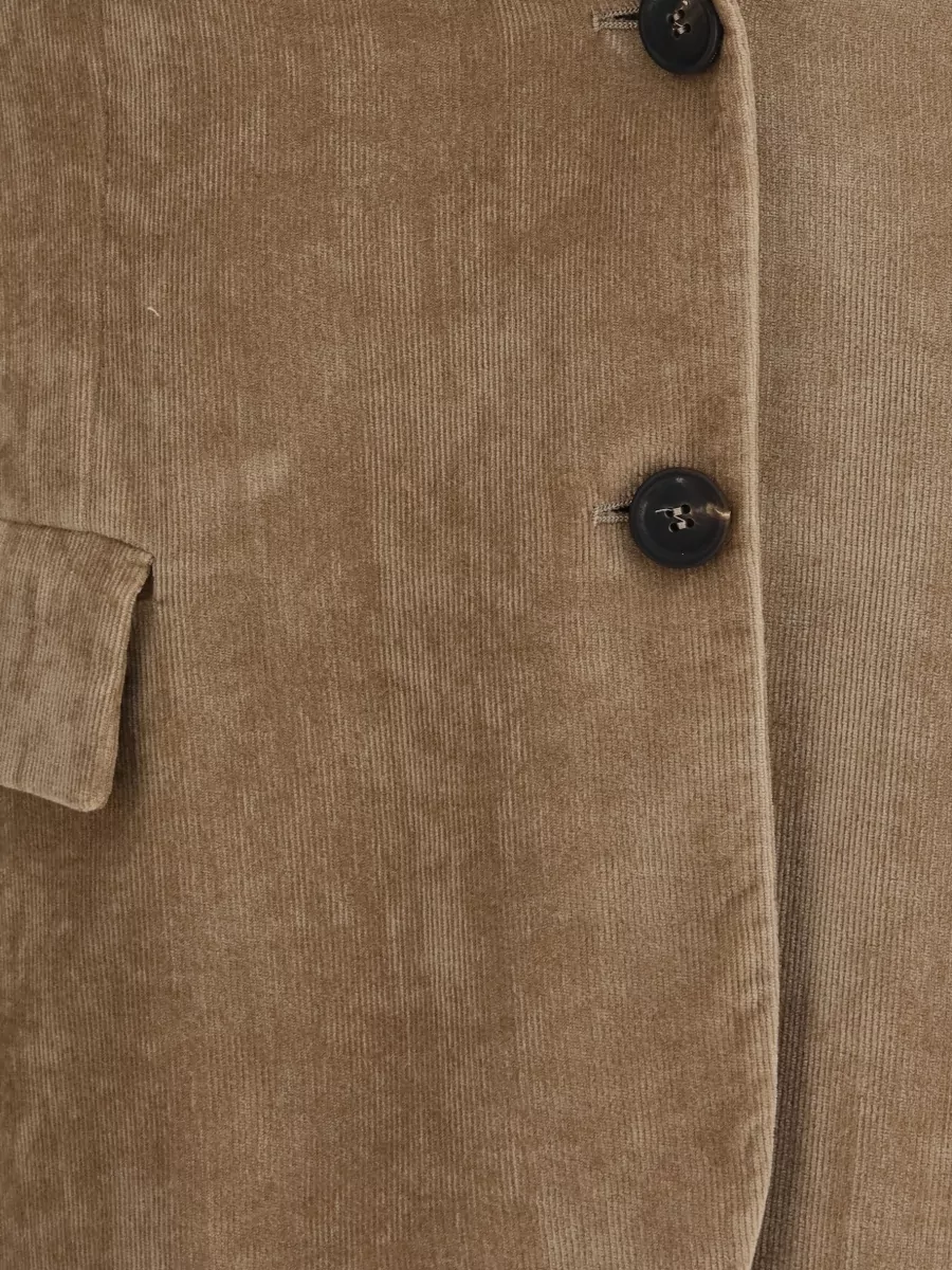 Brunello Cucinelli Corduroy Single Breasted Coat