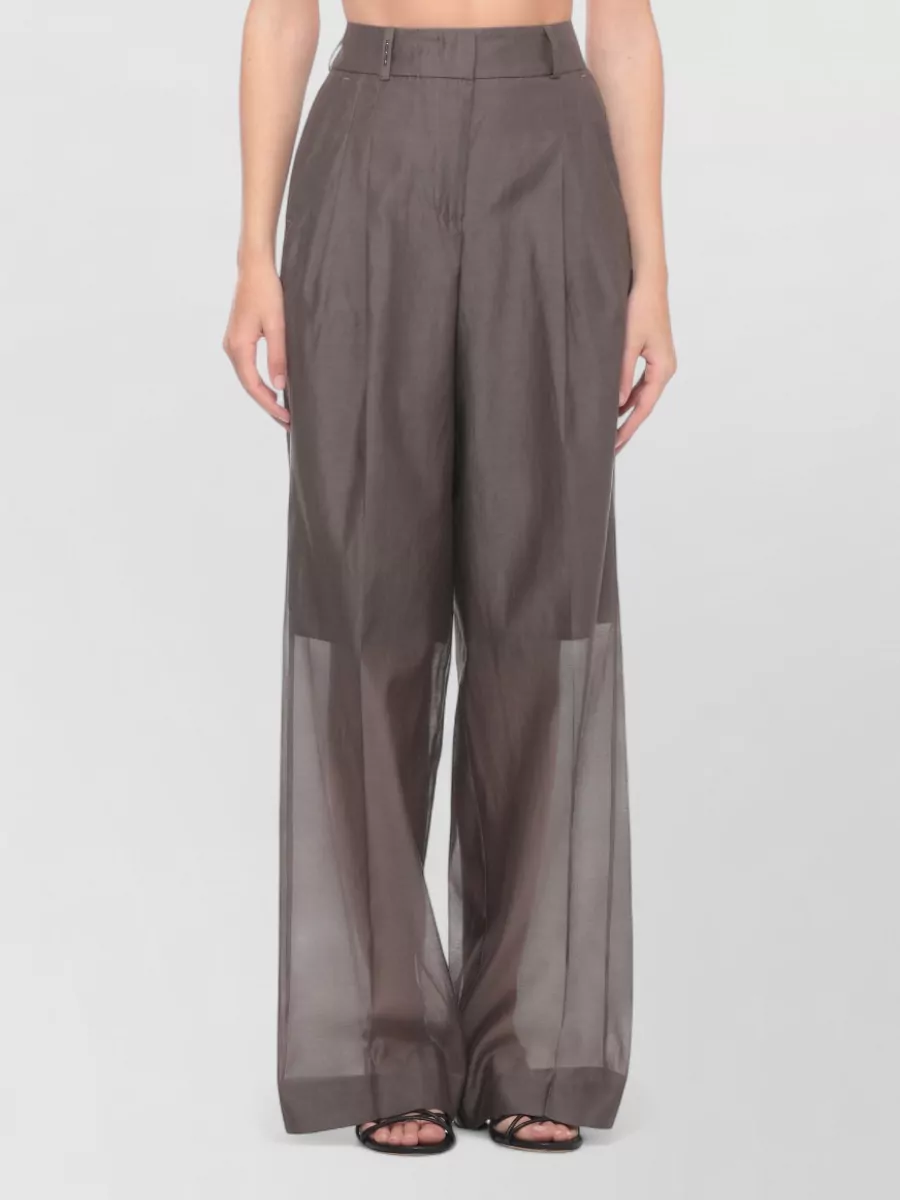 Peserico Silk Wide-Leg Trousers