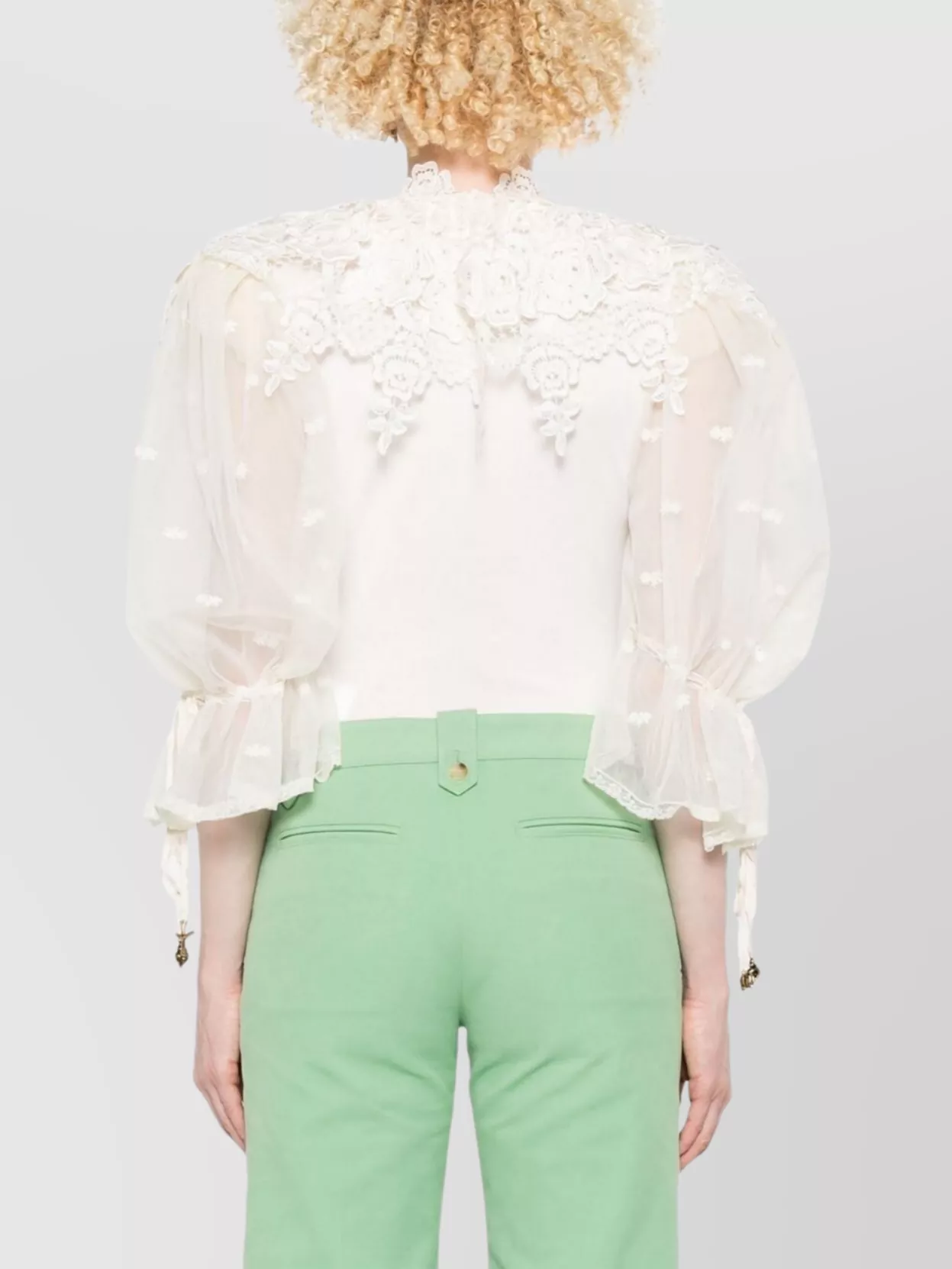 Chloé Cotton And Lace Bodysuit Embroidered Design