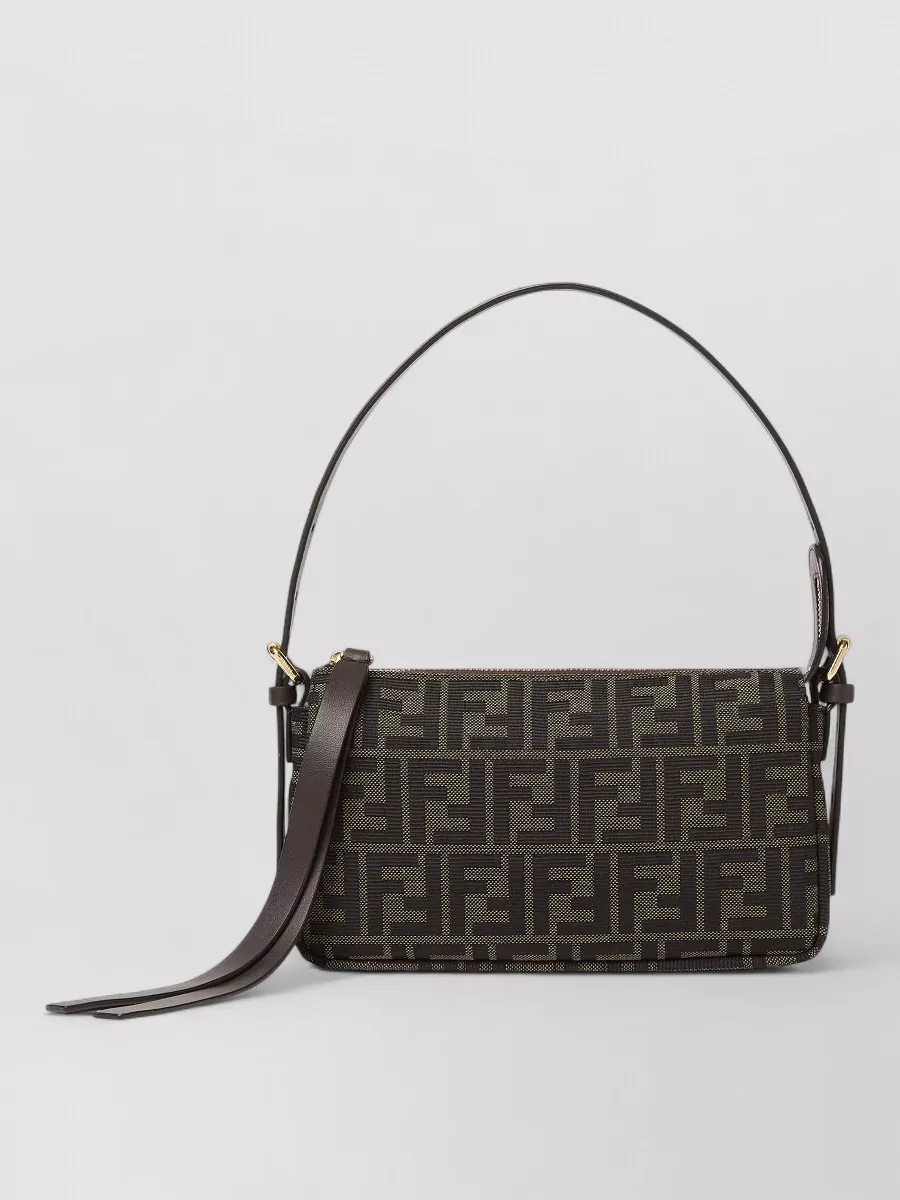 Fendi Baguette Small Jacquard Shoulder Bag