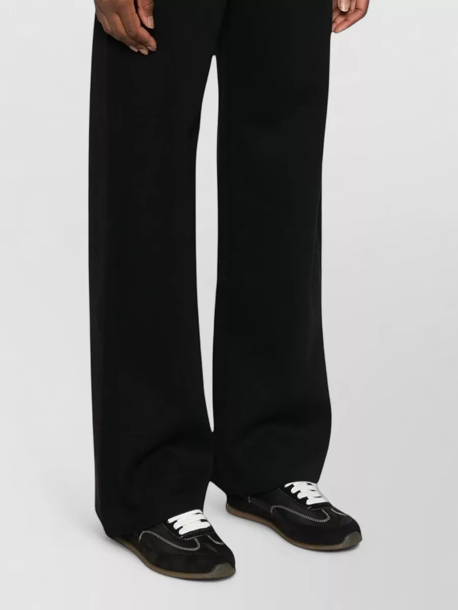 S Max Mara Lounge Trousers Casual Fit Wide Leg In Black