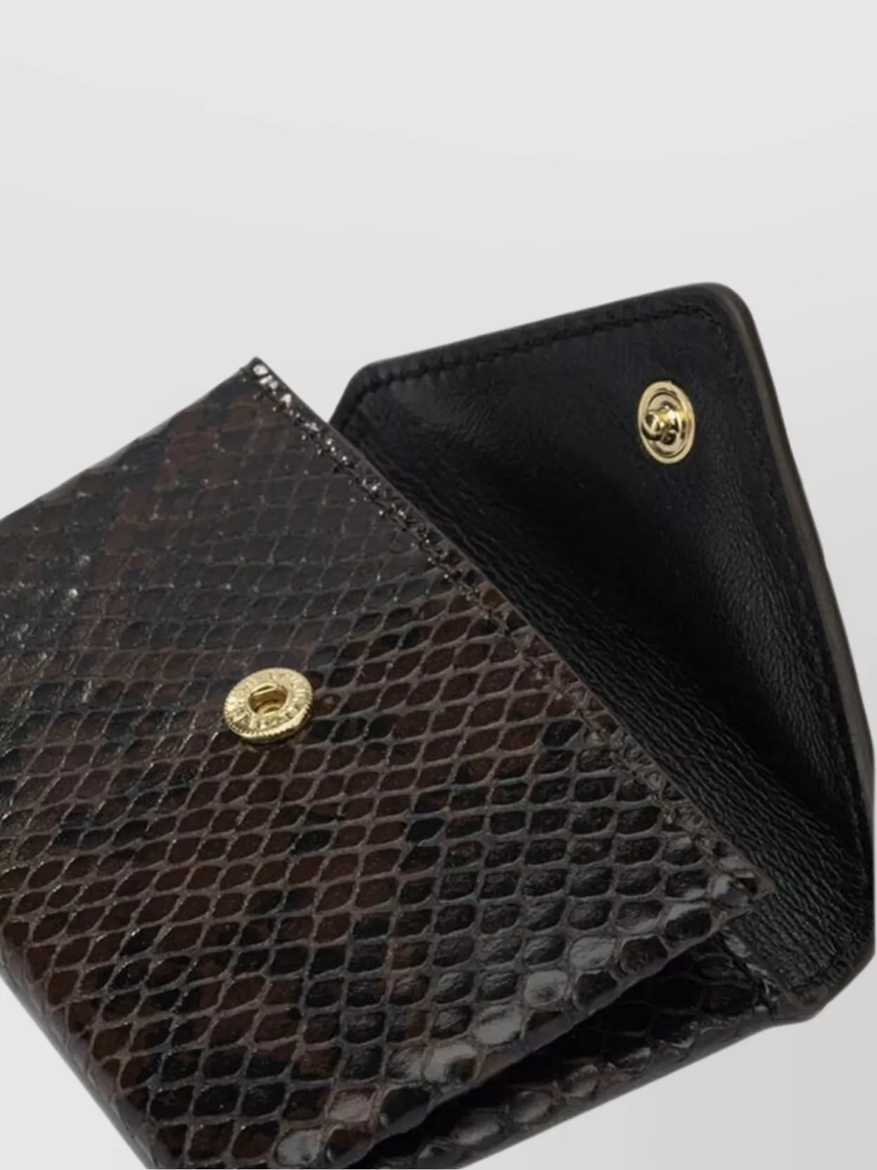 Jacquemus Snake Pattern Card Holder With Gold-Tone Hardware