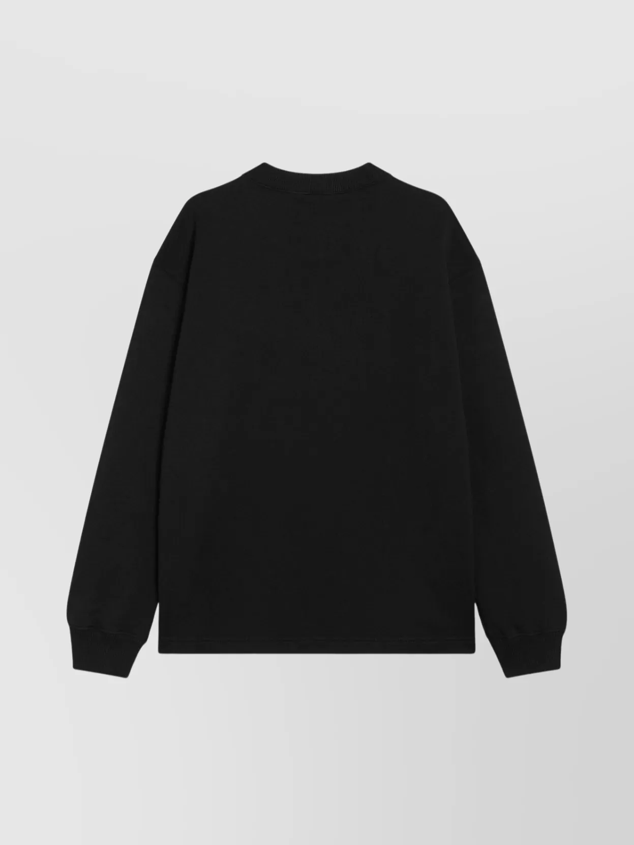 Dolce & Gabbana Logo Patch Cotton Crew Neck Sweatshirt In Black