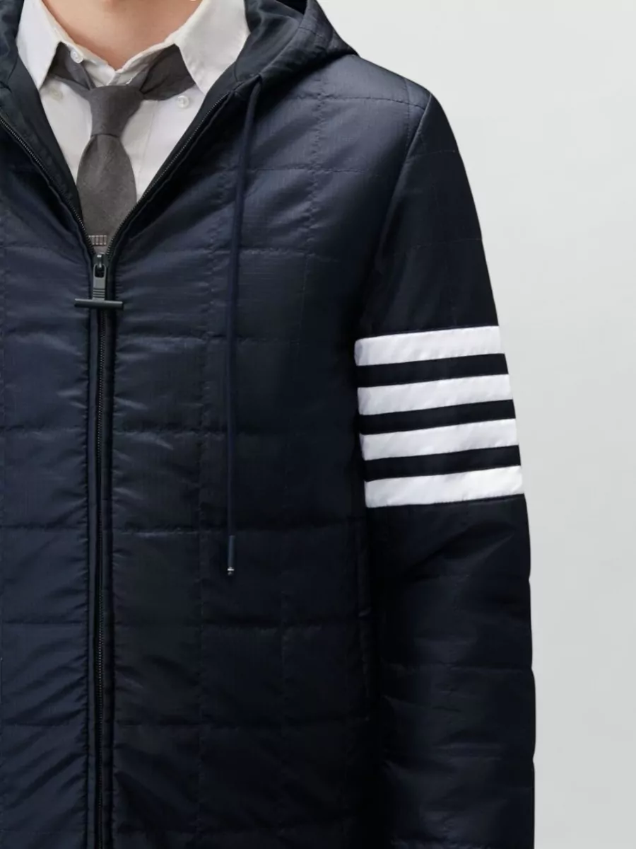 Thom Browne Down Quilted Hooded Puffer Jacket