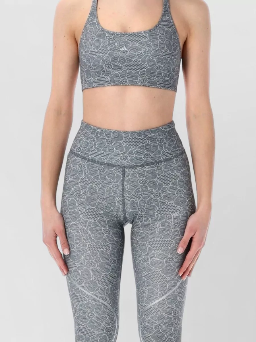 Adidas by Stella McCartney Printed strappy-back sports bra