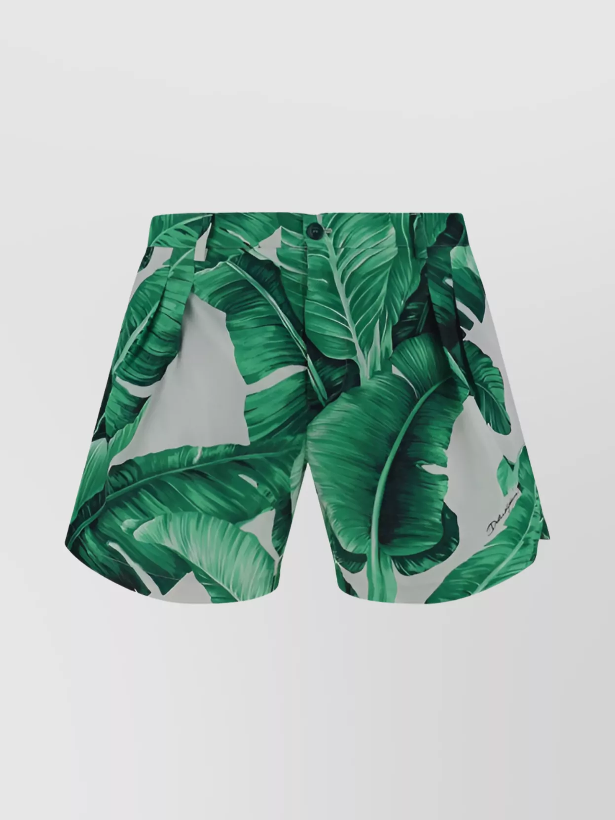 Shop Dolce & Gabbana Banana Leaf Print Swim Shorts