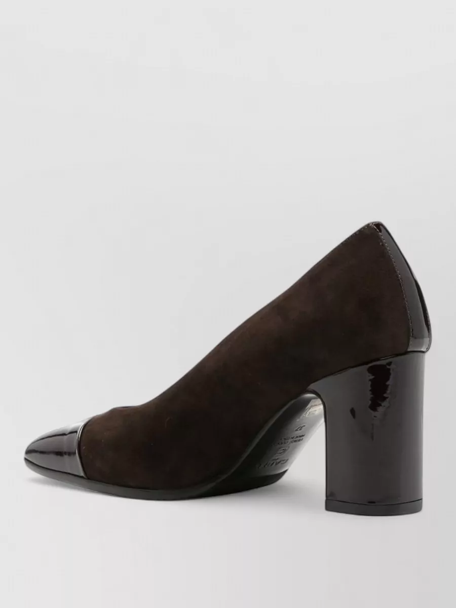 Carel Paris Suede Leather Block Heel Pumps