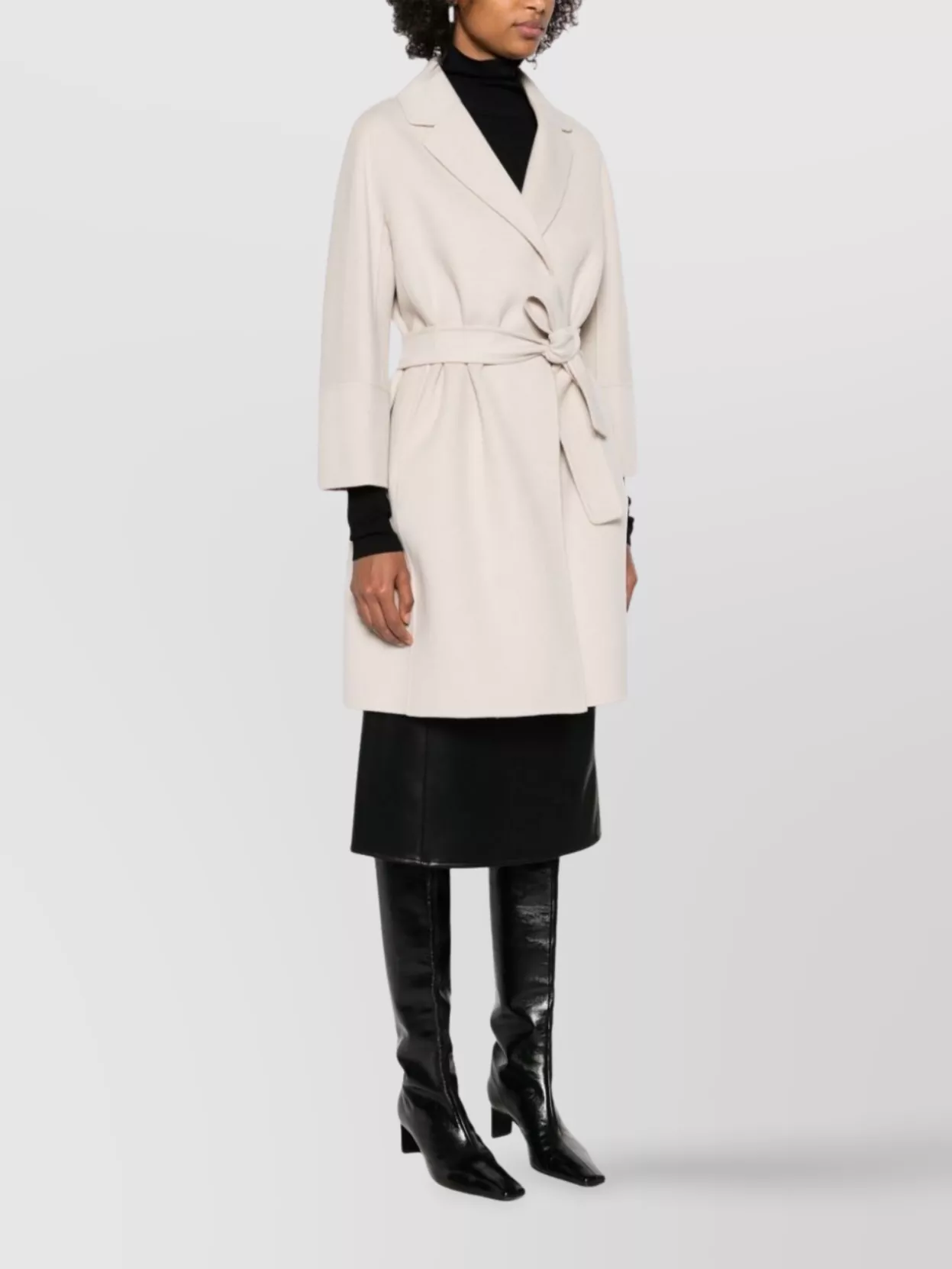 Shop 's Max Mara Wool Coat With Detachable Waist Belt