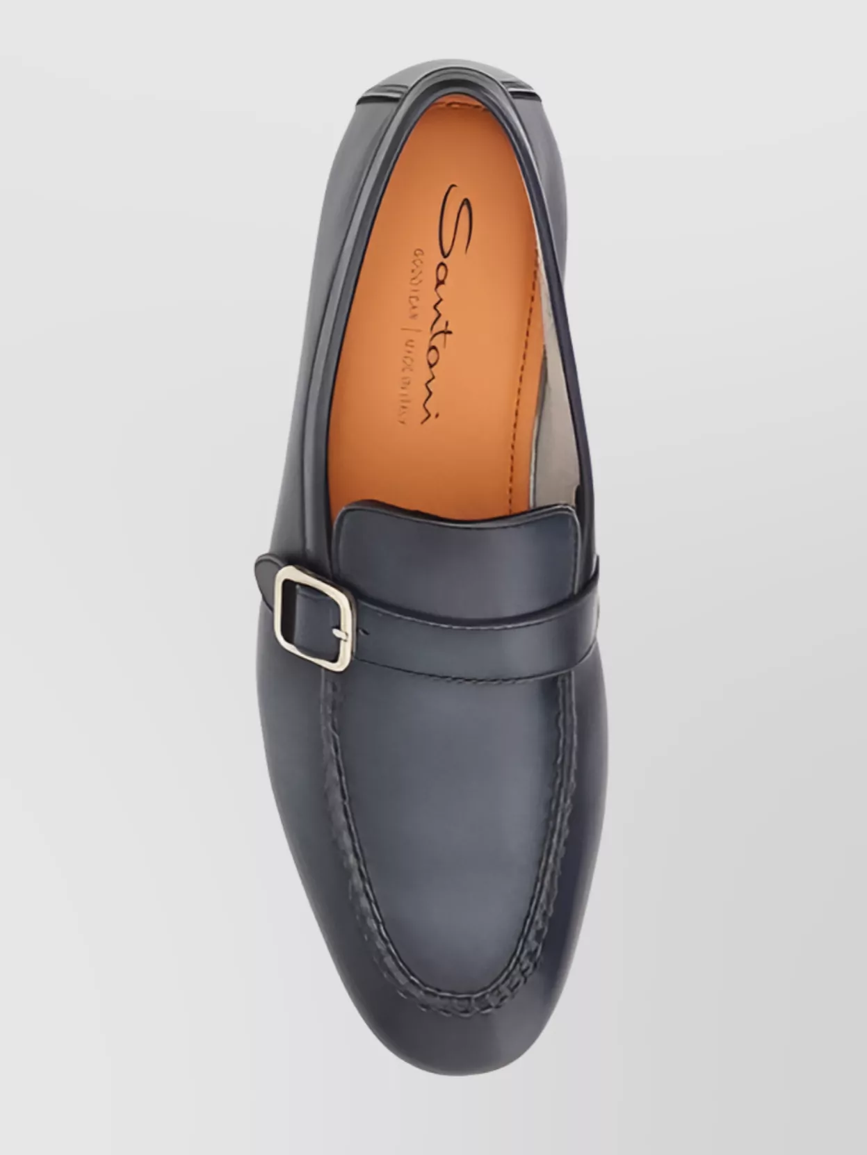 SANTONI LOAFERS WITH A SINGLE BUCKLE