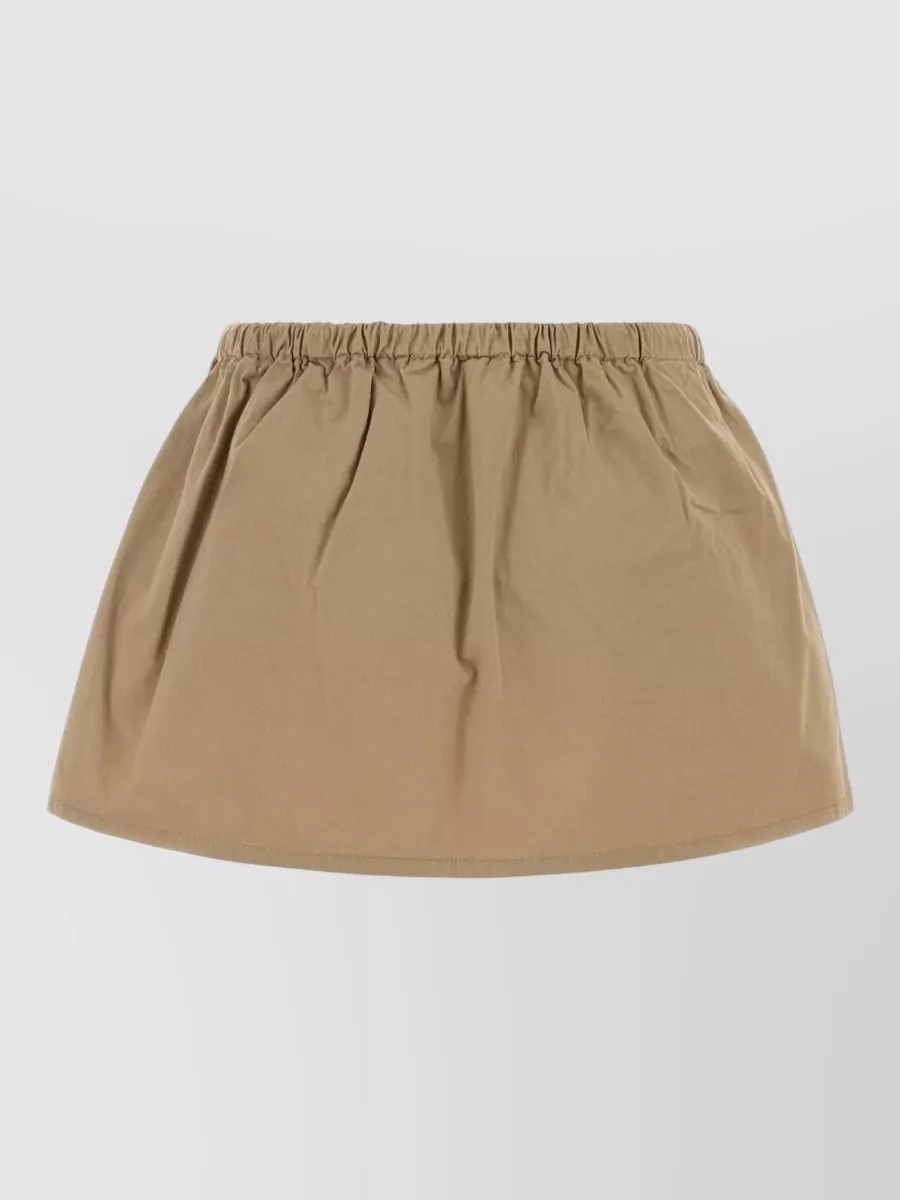 Miu Miu Cotton Gabardine Mini Skirt
